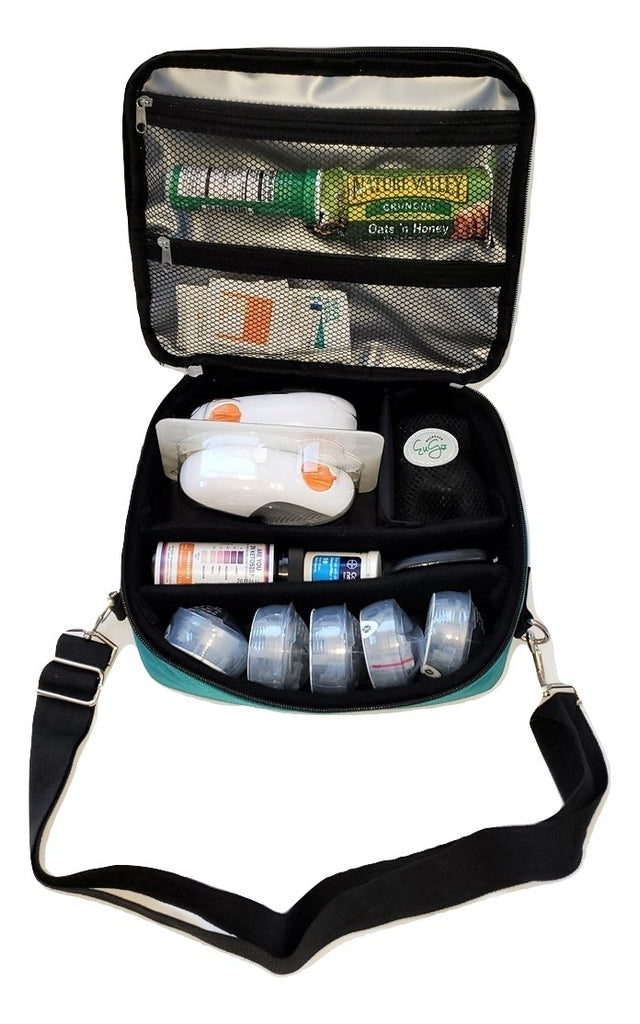 Sports Teal Diabetes Travel Case with Accessories