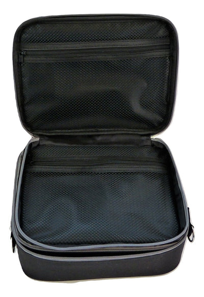 Insulated top compartment with large zippered pockets