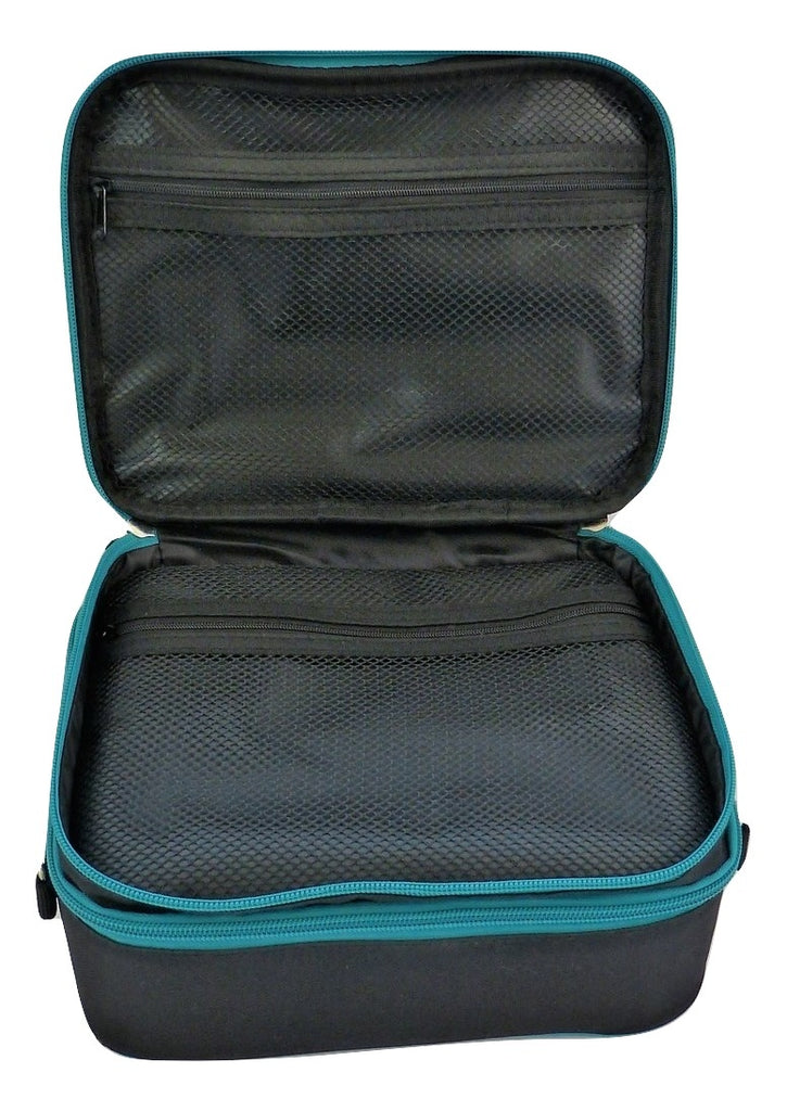 Classic Black and Teal Diabetes Travel Case – Eugo Diabetes Travel Case ...