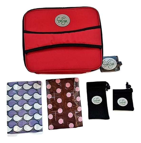 Sports Red Diabetes Travel Case and Accessories